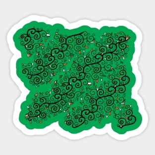 St Patrick's Day Irish Vine Pattern Sticker